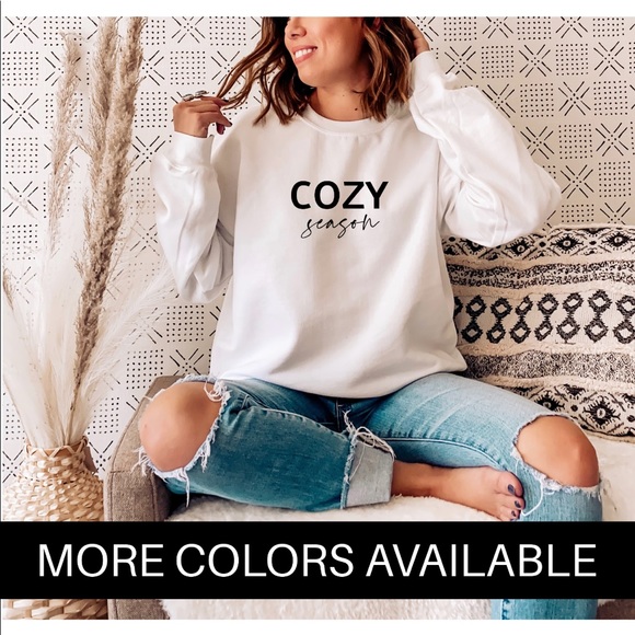 Tops - Cozy Season Sweatshirt - Fall Sweatshirt